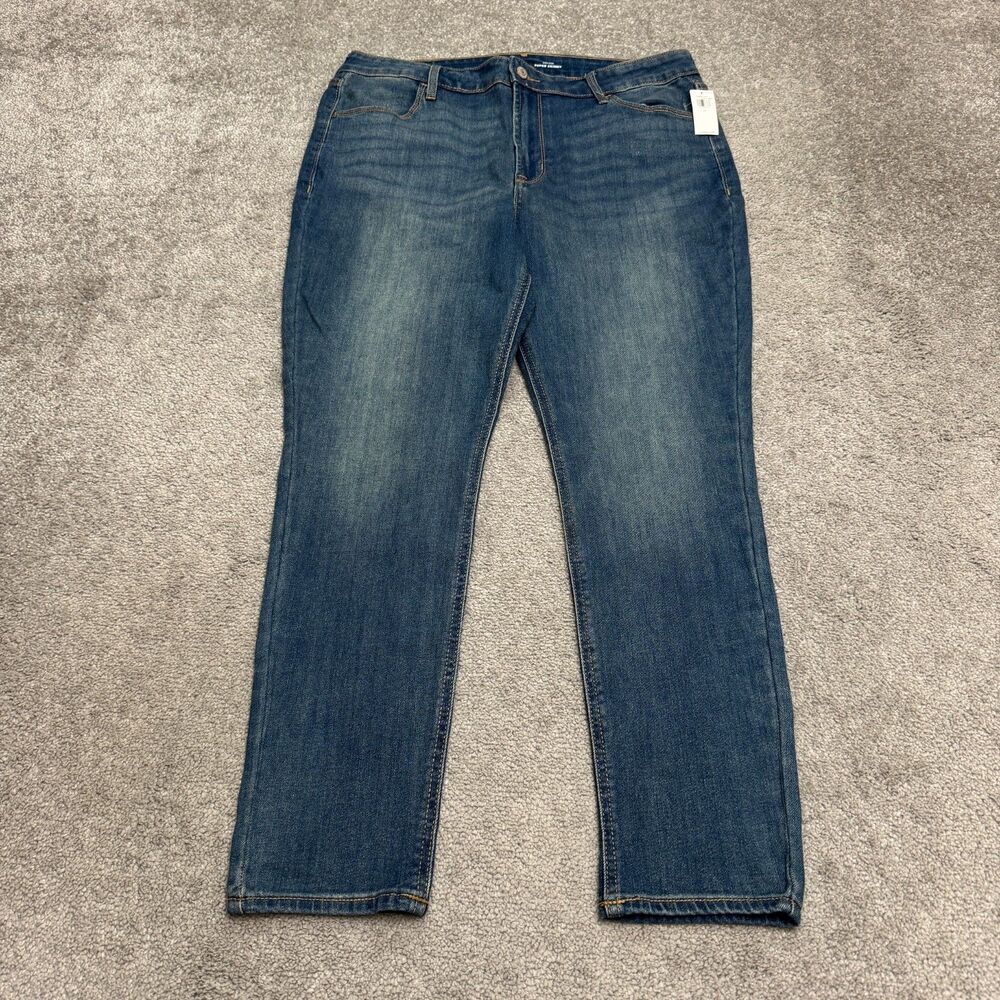 Old Navy High Rise Super Skinny Ankle Denim Jeans Womens 14 Blue Stretch NWT